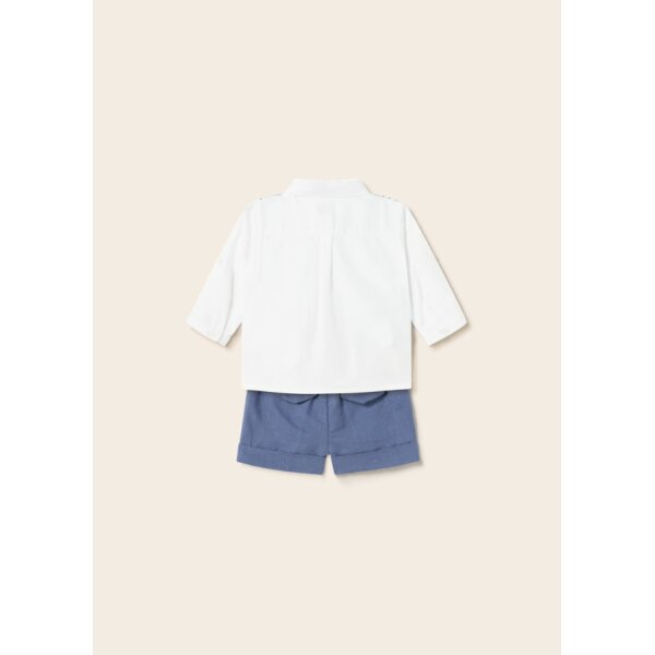 Παιδικό Σετ 2 τεμαχίων λινό Νεογέννητο Μπλέ 23-01263-074 - Image 2