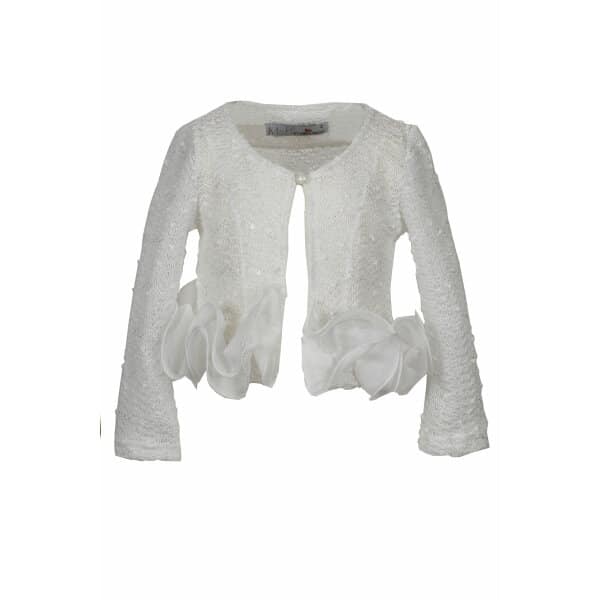 1732 Παιδική Ζακέτα Αμπιγιέ Λευκή M&B FASHION 1732 - Image 1