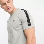Ανδρική Μπλούζα FRED PERRY CONTRAST TAPE RINGER M4613 Γκρί - Image 2