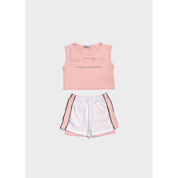 22330022-2 ΠΑΙΔΙΚΟ ΣΕΤ ΜΕ SHORTS ΓΙΑ ΚΟΡΙΤΣΙ  ΡΟΖ 22330022 ACTION - Image 1