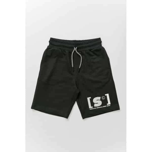 231-3050 BLACK a Παιδική Βερμούδα Αχνούδιαστο Φούτερ Μαύρο ΑΓΟΡΙ SPRINT 231-3050 - Image 1