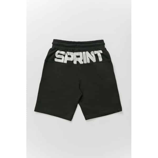 231-3050 BLACK c Παιδική Βερμούδα Αχνούδιαστο Φούτερ Μαύρο ΑΓΟΡΙ SPRINT 231-3050 - Image 3