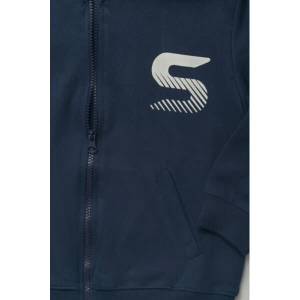 231-3053-BLUE-b-1-532x800 Παιδική Ζακέτα Αχνούδιαστο Φούτερ Μπλέ ΑΓΟΡΙ SPRINT 231-3053 - Image 2