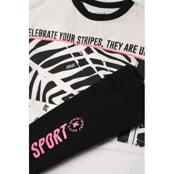 ΣΕΤ ΚΟΛΑΝ 3/4  ΚΟΡΙΤΣΙ ΜΠΛΟΥΖΑ CROP SPRINT 231-4000 - Image 2