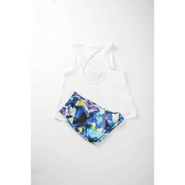 231-4011 WHITE c ΠΑΙΔΙΚΟ ΣΕΤ ΜΕ SHORTS ΛΕΥΚΟ 6-16 ΕΤΩΝ  SPRINT 231-4011 - Image 3