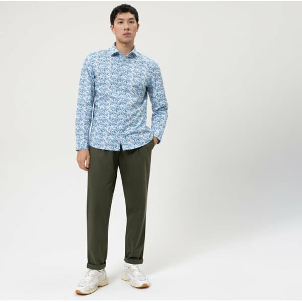 Ανδρικό Πουκάμισο OLYMP LEVEL FIVE 32043411 Γαλάζιο - Image 2