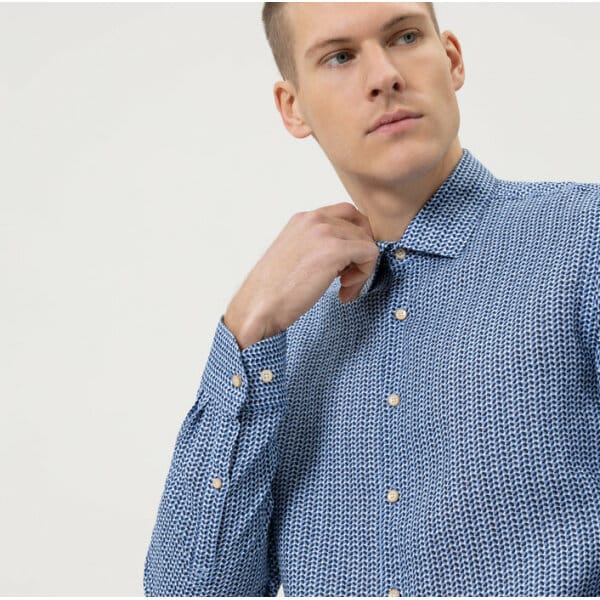 Ανδρικό Πουκάμισο OLYMP LEVEL FIVE 32263415 Γαλάζιο - Image 4