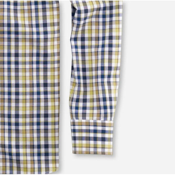 Ανδρικό Πουκάμισο OLYMP CASUAL MODERN FIT 40003447 Μπέζ Μπλέ Καρό - Image 3