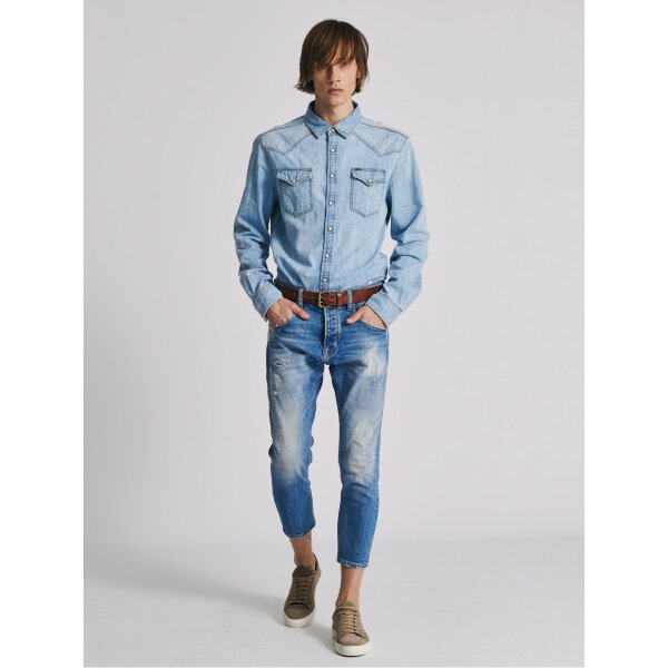 5-865.585.PS3.049-900x1200 Ανδρικό Παντελόνι Tζιν STAFF ROGER 5-865.585.PS3.049  Μπλέ Ανοιχτό - Image 1