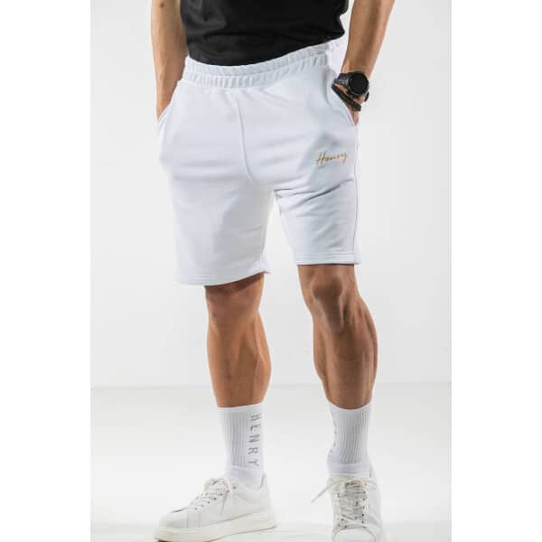 Ανδρική Βερμούδα Φούτερ HENRY 6-327 Λευκό - Image 1
