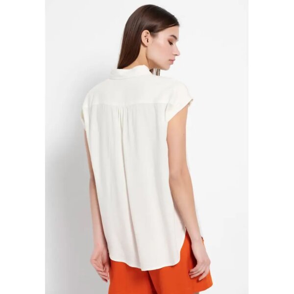 FBL007-100-05_OFF_WHITE_4 Γυναικείο Κοντομάνικο Πουκάμισο Εκρού FUNKY BUDDHA  FBL007-100-05 - Image 4