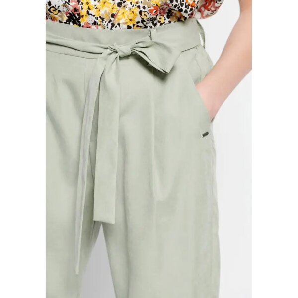 Γυναικείο Peg leg παντελόνι με ελαστική μέση και ζώνη Μέντα FBL007-105-02 - Image 3