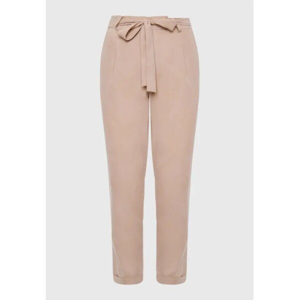 FBL007-105-02_OAT_MILK_6 Γυναικείο Peg leg παντελόνι με ελαστική μέση και ζώνη Μπέζ FBL007-105-02 - Image 6