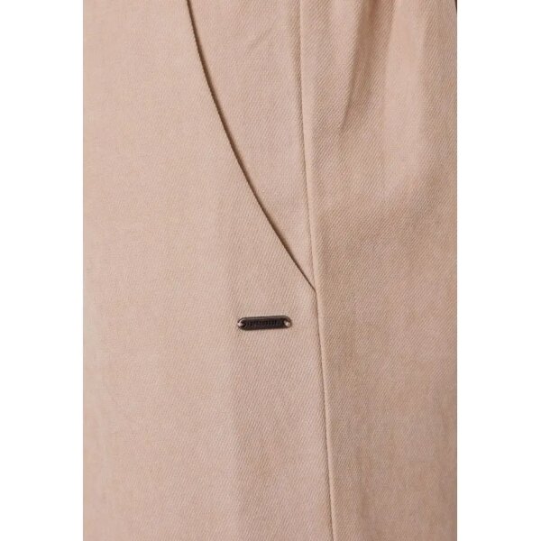 FBL007-105-02_OAT_MILK_7 Γυναικείο Peg leg παντελόνι με ελαστική μέση και ζώνη Μπέζ FBL007-105-02 - Image 7