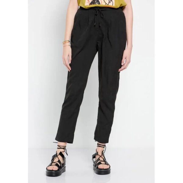 Γυναικείο Casual παντελόνι με ελαστική μέση Μαύρο FBL007-106-02 - Image 2