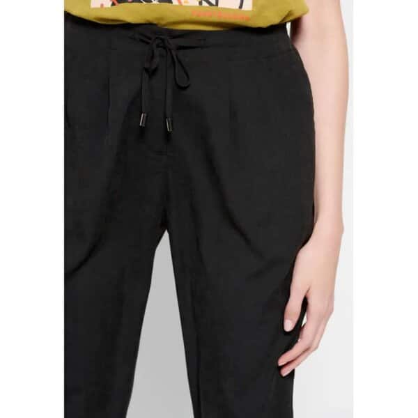 Γυναικείο Casual παντελόνι με ελαστική μέση Μαύρο FBL007-106-02 - Image 3