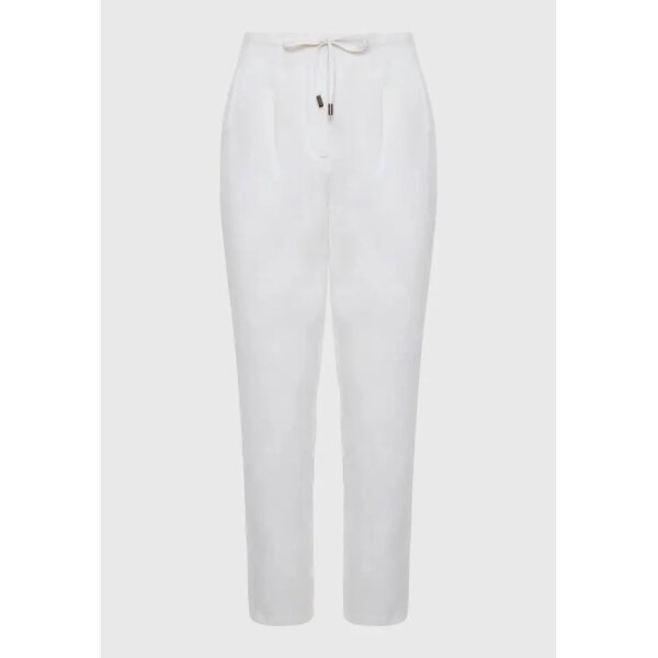 FBL007-106-02_OPTIC_WHITE_6 Γυναικείο Casual παντελόνι με ελαστική μέση Εκρού FBL007-106-02 - Image 6