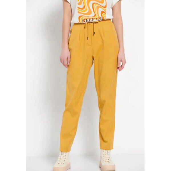 Γυναικείο Casual παντελόνι με ελαστική μέση Κίτρινο FBL007-106-02 - Image 3