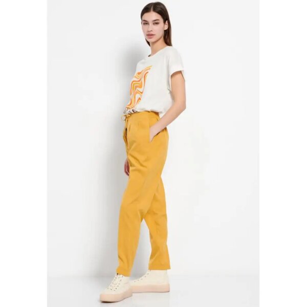 Γυναικείο Casual παντελόνι με ελαστική μέση Κίτρινο FBL007-106-02 - Image 6