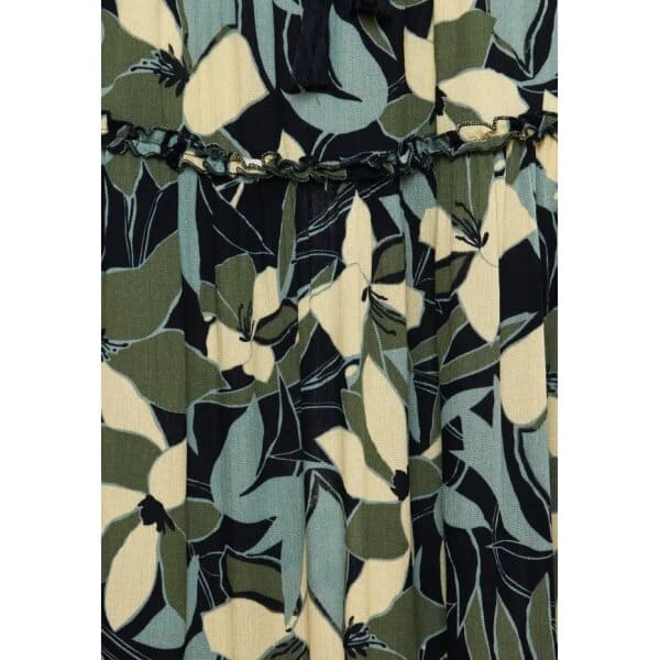 FBL007-110-14_BLACK_7 Γυναικεία Εμπριμέ φούστα με σκίσιμο στο πλάι FUNKY BUDDHA  FBL007-110-14 - Image 7