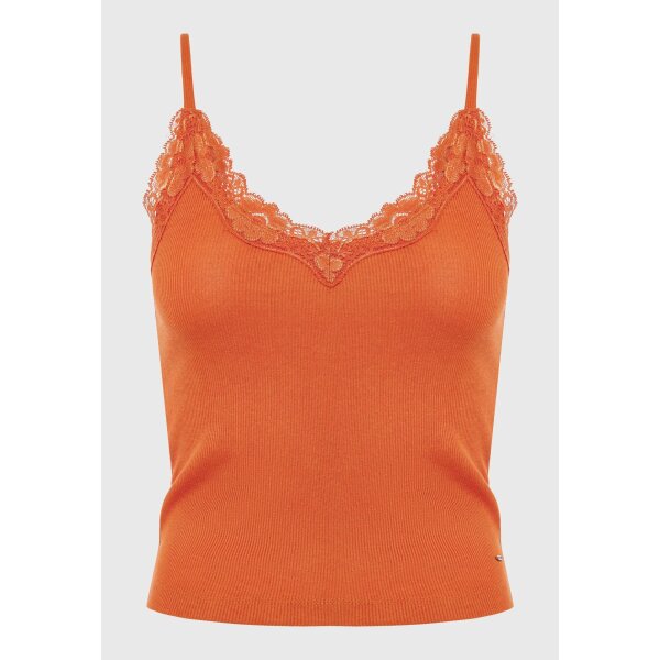 FBL007-112-04_ORANGE_RUST_6 Γυναικείο τοπ με τιράντες σε ύφανση rib Πορτοκαλί FUNKY BUDDHA FBL007-112-04 - Image 6