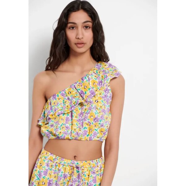 FBL007-112-17_MULTI_1 (1) Γυναικείο Floral Τοπ One shoulder FUNKY BUDDHA FBL007-112-17 - Image 1