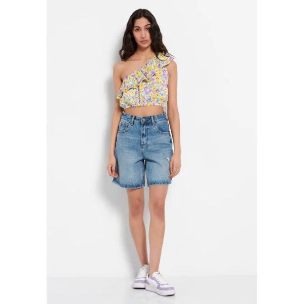 Γυναικείο Floral Τοπ One shoulder FUNKY BUDDHA FBL007-112-17 - Image 2