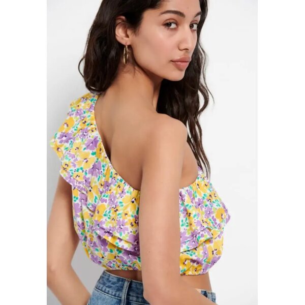 Γυναικείο Floral Τοπ One shoulder FUNKY BUDDHA FBL007-112-17 - Image 3