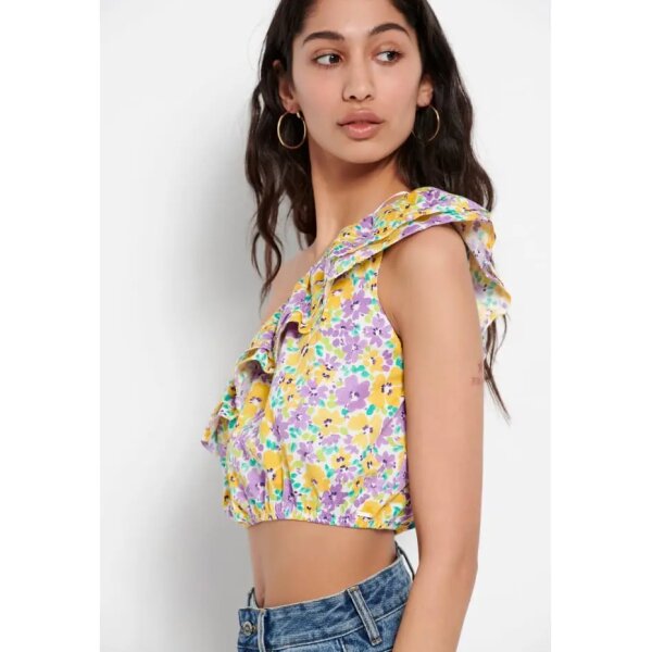 Γυναικείο Floral Τοπ One shoulder FUNKY BUDDHA FBL007-112-17 - Image 4