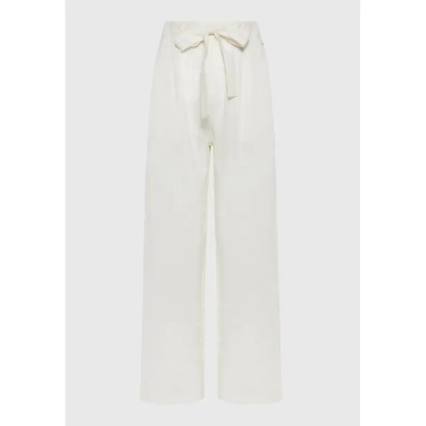 FBL007-114-02_OFF_WHITE_6 Γυναικεία Wide leg παντελόνα με λινό Λευκό FUNKY BUDDHA  FBL007-114-02 - Image 6