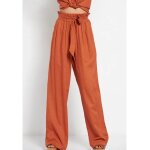 Γυναικεία Wide leg εμπριμέ παντελόνα με ελαστική μέση FBL007-120-02 - Image 2