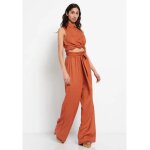 Γυναικεία Wide leg εμπριμέ παντελόνα με ελαστική μέση FBL007-120-02 - Image 5