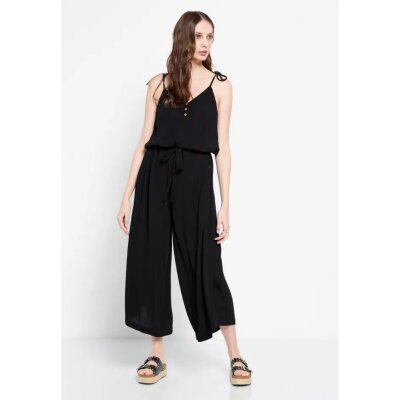 Γυναικεία Ολόσωμη φόρμα με τιράντες Μαύρη FUNKY BUDDHA  FBL007-120-12