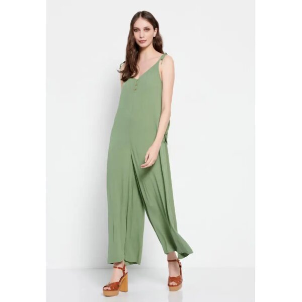 FBL007-120-12_JADE_5 Γυναικεία Ολόσωμη φόρμα με τιράντες Πράσινη FUNKY BUDDHA  FBL007-120-12 - Image 5