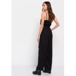 Γυναικεία Ολόσωμη φόρμα με τιράντες Μαύρη Linen blend FUNKY BUDDHA FBL007-122-12 - Image 4