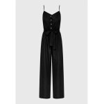 Γυναικεία Ολόσωμη φόρμα με τιράντες Μαύρη Linen blend FUNKY BUDDHA FBL007-122-12 - Image 6
