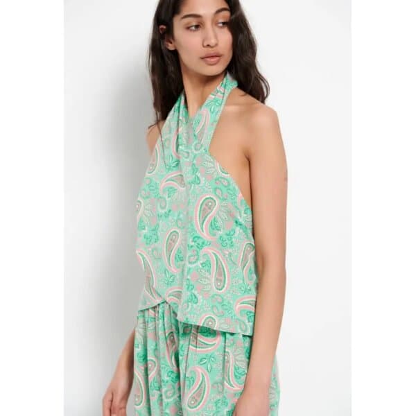 FBL007-126-17_GREEN_FIG_5 Γυναικείο Εμπριμέ halter neck top FBL007-126-17 - Image 6