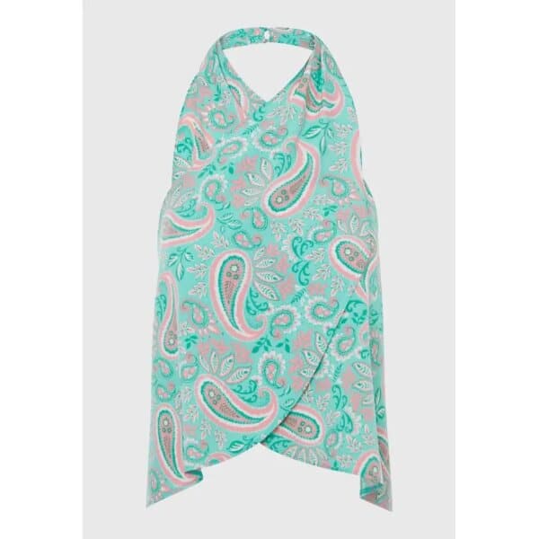 FBL007-126-17_GREEN_FIG_6 Γυναικείο Εμπριμέ halter neck top FBL007-126-17 - Image 7