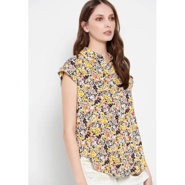 FBL007-128-05_MULTI_5 Γυναικείο εμπριμέ πουκάμισο σε Floral μοτίβο FUNKY BUDDHA FBL007-128-05 - Image 4