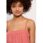 Γυναικείο φόρεμα Linen blend Κοραλλί FUNKY BUDDHA FBL007-132-13 - Image 3
