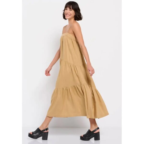 Γυναικείο φόρεμα Linen blend Μπέζ FUNKY BUDDHA  FBL007-132-13 - Image 3