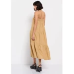 Γυναικείο φόρεμα Linen blend Μπέζ FUNKY BUDDHA  FBL007-132-13 - Image 4