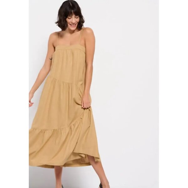 Γυναικείο φόρεμα Linen blend Μπέζ FUNKY BUDDHA  FBL007-132-13 - Image 5