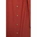 Γυναικείο Midi Φόρεμα Linen blend Κοραλλί FUNKY BUDDHA FBL007-133-13 - Image 7