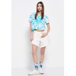 Γυναικείο Jeans Shorts με φθορές Λευκό FUNKY BUDDHA FBL007-405-03 - Image 2