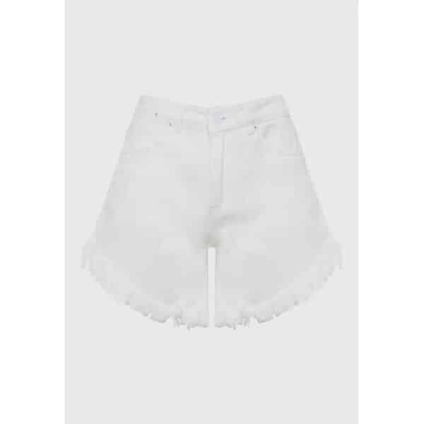 Γυναικείο Jeans Shorts με φθορές Λευκό FUNKY BUDDHA FBL007-405-03 - Image 6