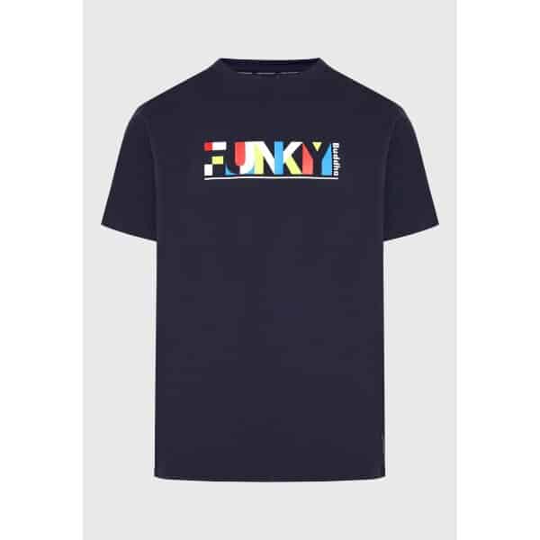 Ανδρική Μπλούζα FUNKY BUDDHA FBM007-024-04 Μπλέ - Image 1