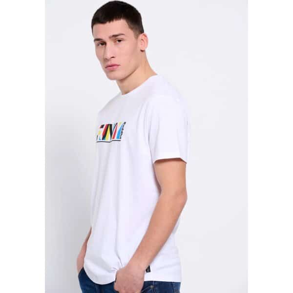 Ανδρική Μπλούζα FUNKY BUDDHA FBM007-024-04 Λευκό - Image 6