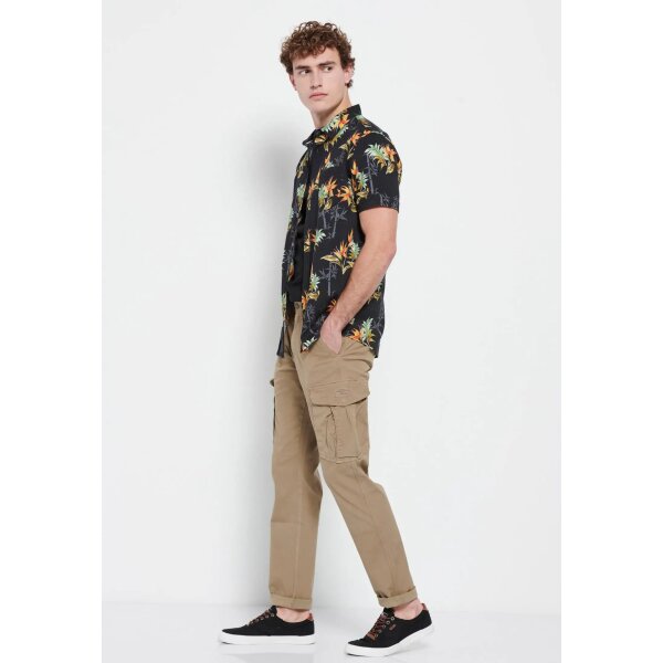 Ανδρικό Παντελόνι CARGO FUNKY BUDDHA FBM007-030-02 Μπέζ - Image 3