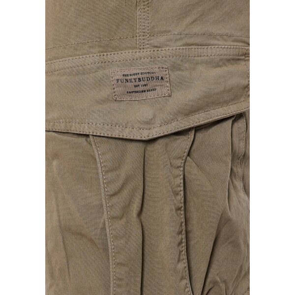 Ανδρικό Παντελόνι CARGO FUNKY BUDDHA FBM007-030-02 Μπέζ - Image 7